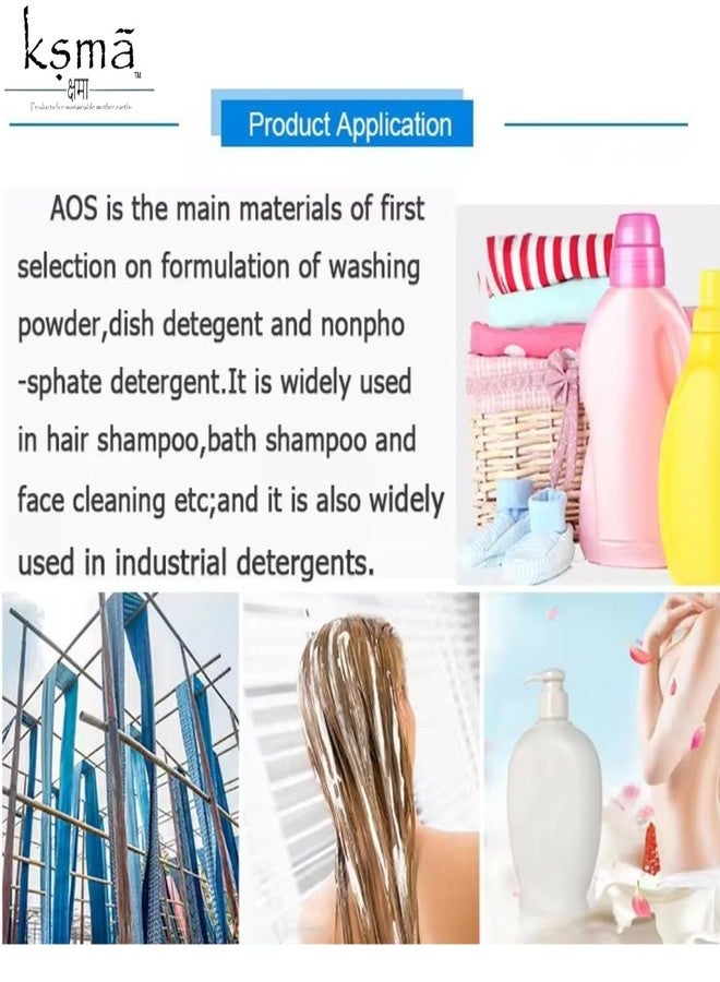 Ksma Alpha Olefin Sulfonate ||Elevate the Quality ||Cosmetics and Cleaning Solutions with This Powerful Ingredient ||Enhance Foam ||Cleaning Power ||Stability for Shampoos ||Body Washes ||Etc.|| 400g - Image 2