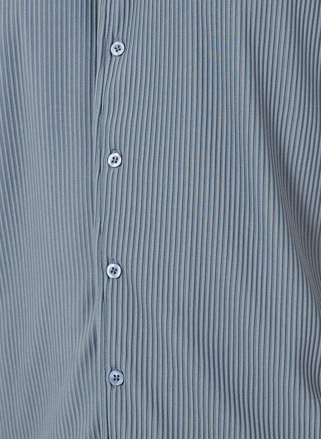 Styli Styli Textured Ribbed Knit Relaxed Fit Shirt and Pants Co-Ords