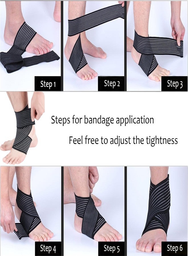 Sgozam High-Elastic Breathable Ankle Brace for Men and Women, Adjustable Compression Wrap for lantar Fasciitis, Tendinitis, Sprain, Swelling and Joint Pain, Ankle Support Suitable for Sports - Image 3