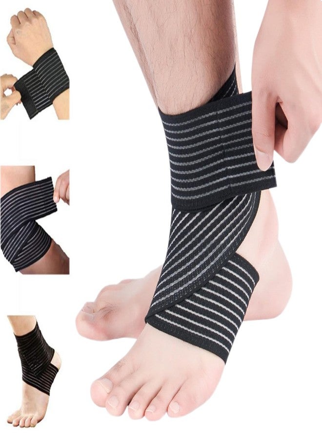 Sgozam High-Elastic Breathable Ankle Brace for Men and Women, Adjustable Compression Wrap for lantar Fasciitis, Tendinitis, Sprain, Swelling and Joint Pain, Ankle Support Suitable for Sports - Image 2