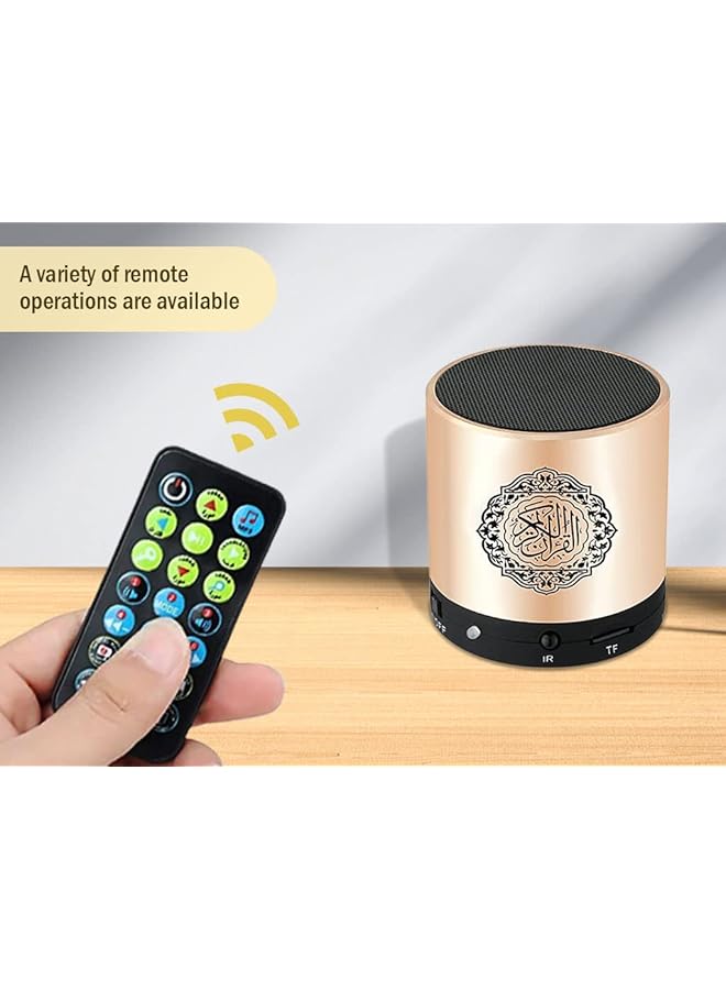 إيروريكس مكبر صوت رقمي محمول للقرآن الكريم مع جهاز تحكم عن بعد لأكثر من 18 قارئ و15 ترجمة متوفرة مكبر صوت قرآني عالي الجودة باللغة العربية والإنجليزية والفرنسية والأردية وما إلى ذلك، راديو FM Mp3 - Image 5