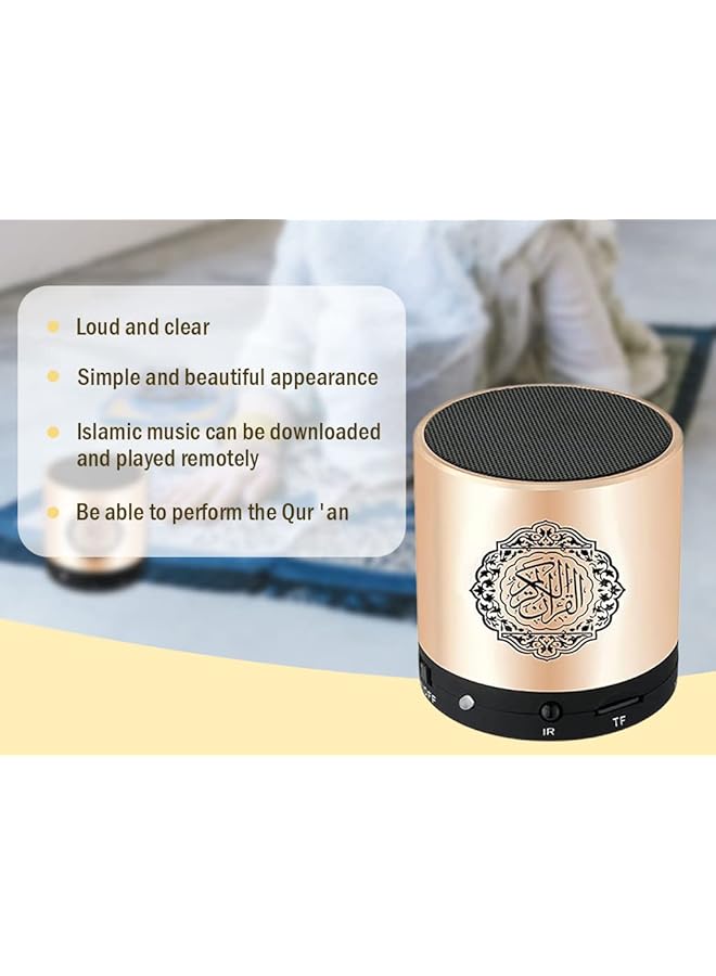 إيروريكس مكبر صوت رقمي محمول للقرآن الكريم مع جهاز تحكم عن بعد لأكثر من 18 قارئ و15 ترجمة متوفرة مكبر صوت قرآني عالي الجودة باللغة العربية والإنجليزية والفرنسية والأردية وما إلى ذلك، راديو FM Mp3 - Image 3