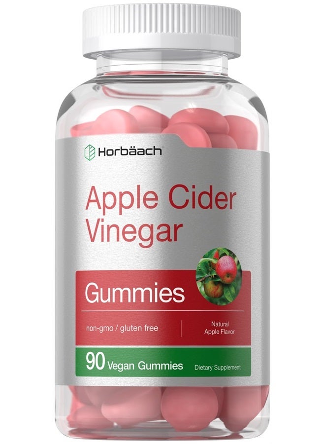 Horbaach Vegan Apple Cider Vinegar Gummies | 90 Count | ACV Supplement | Apple Flavor | Non-GMO, Gluten Free Gummies for Adults - Image 1