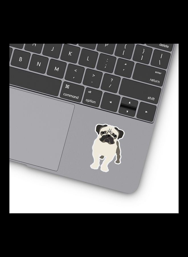 RKN Pug Dog Vinyl Sticker For Laptop - Image 2