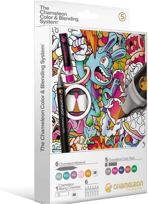 Color & Blending System 6 Marker Pen + 6 Color Tops Set 5