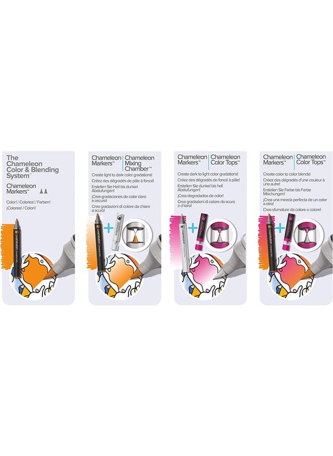 Color & Blending System 6 Marker Pen + 6 Color Tops Set 5