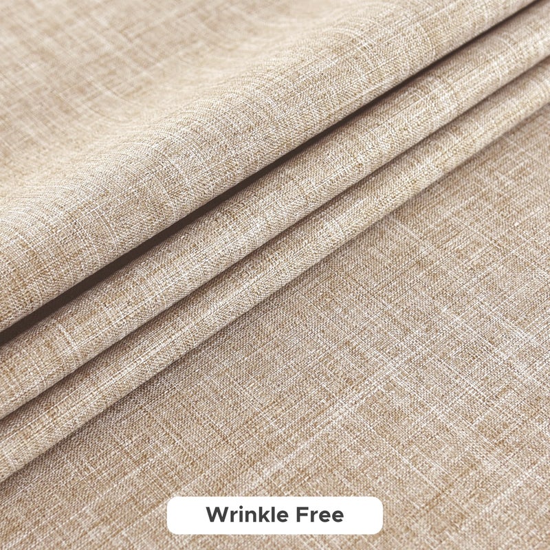 Fitable Faux Linen Tablecloths for Rectangle Tables: Water & Stain Resistant Farmhouse Table Cloth, Washable Burlap Textured Table Covers for Kitchen Dining Party(2 Pack, 52x70 Inch, Beige) - Image 5