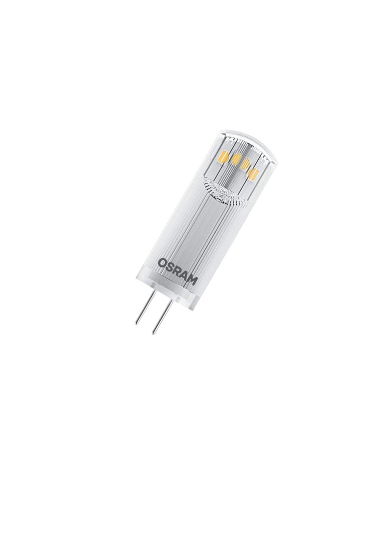 أوسرام مصباح كبسولات أوسرام باراثوم LED 1.8 وات G4 12 فولت تيار متردد / تيار مستمر أبيض دافئ (2700 كلفن) 200 لومن ، موفر للطاقة A ++ إضاءة مميزة في جميع أنحاء المنزل ، مثالية للتطبيقات الزخرفية (عبوة من 1)  - Image 1