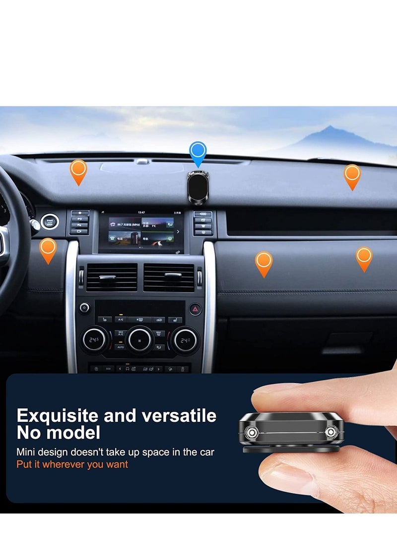 SYOSI Folding Magnetic Phone Holder,【Super Magnet】【with 2 Metal Plates】 Car Magnetic Phone Holder,【360° Rotation】 Universal Dashboard Car Holder fit for iPhone,Samsung and Other Phones (Silver) - Image 4