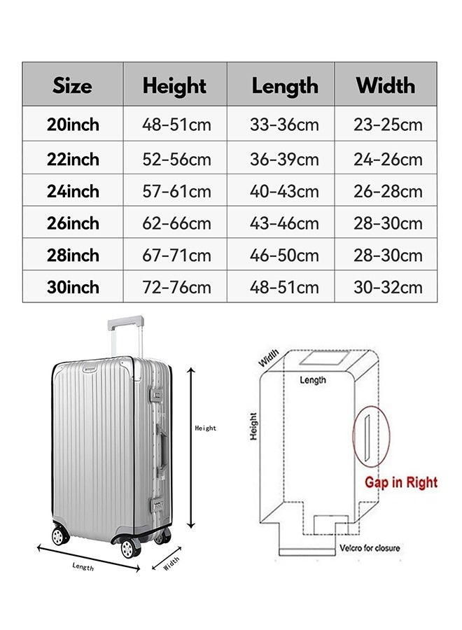 Tersely Premium PVC Luggage Protector 61cm/24" - Waterproof, Dustproof & Anti-Scratch Suitcase Covers for Travel Check-in Luggage Protection Rainy Days & Dirt-Resistant - Image 3