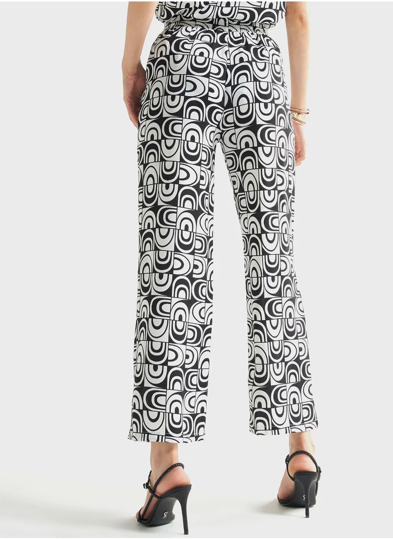 فاف Printed High Waist Pants