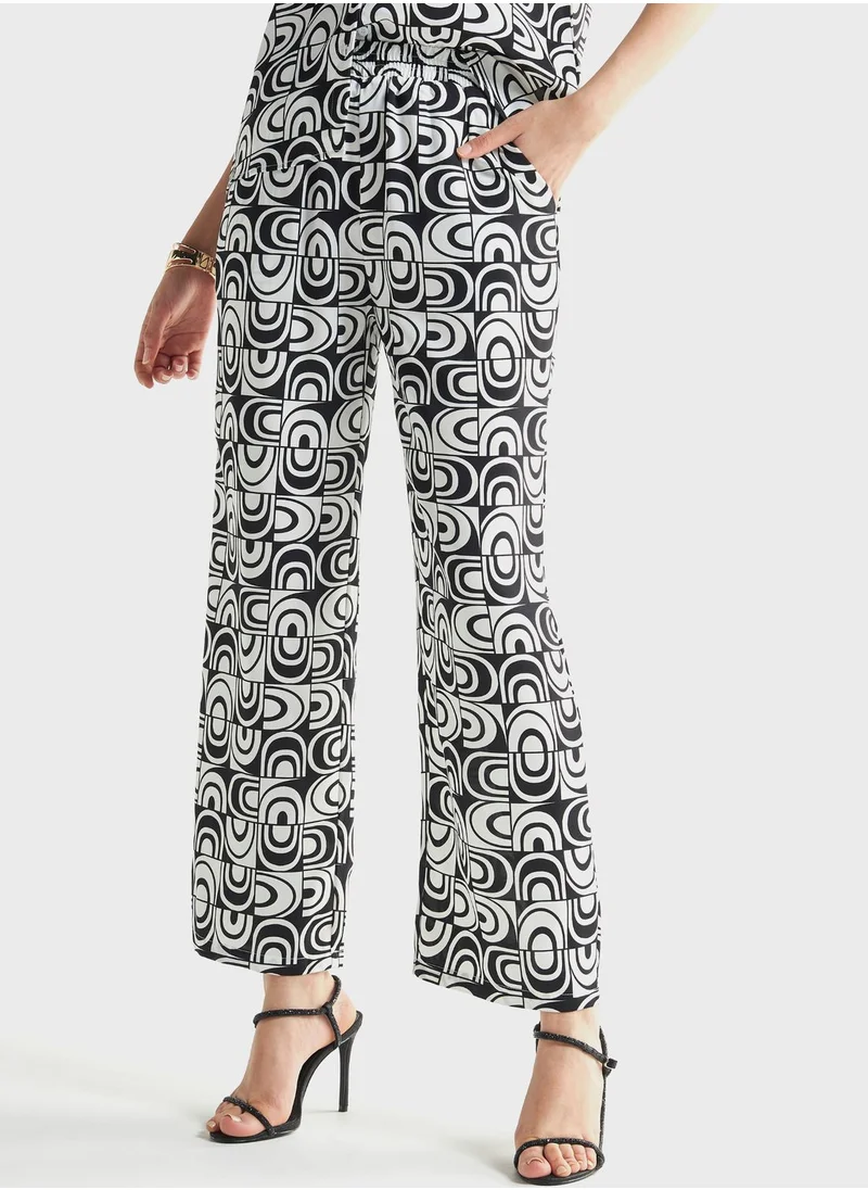 فاف Printed High Waist Pants