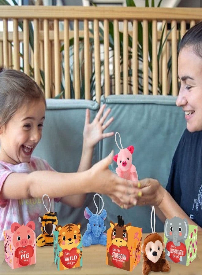 ATFUNSHOP Valentines Day Gifts Box for Kids with Animal Plush Toys 30 Pack Valentines Mini Keychains and Gift Card in Bulk Exchange for Toddlers Girls Boys School Class Classroom Party Favors - Image 5