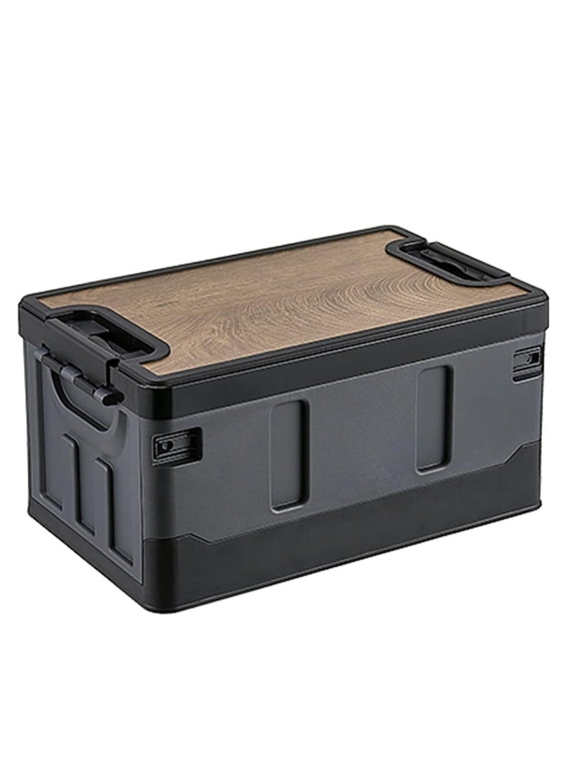 Generic Outdoor Camping Folding Storage Box Collapsible Storage Box 35L, Crates Plastic Storage Box Container Stackable Folding Utility Crates, Cooler Box, Storage Case  - Image 1