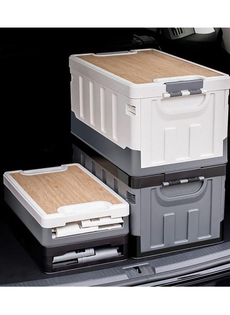 Generic Outdoor Camping Folding Storage Box Collapsible Storage Box 35L, Crates Plastic Storage Box Container Stackable Folding Utility Crates, Cooler Box, Storage Case  - Image 3