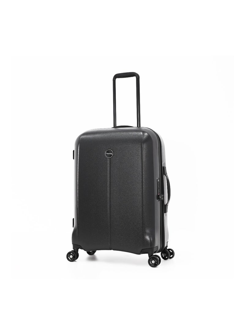Verage  حقيبة سفر صلبة بعجلات، مجموعة من 3 قطع مع عجلة دوارة مزدوجة، باللون الأسود (S-20 بوصة، M-24 بوصة، L-28 بوصة) - Image 2