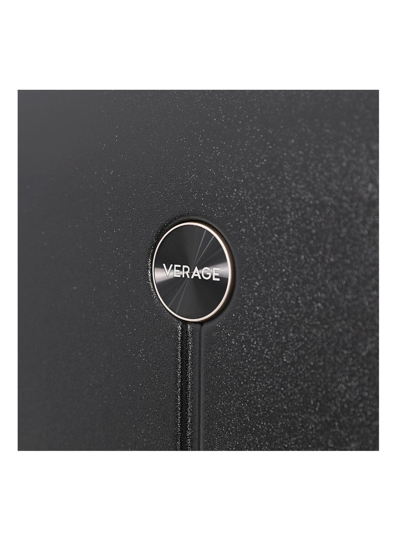 Verage  حقيبة سفر صلبة بعجلات، مجموعة من 3 قطع مع عجلة دوارة مزدوجة، باللون الأسود (S-20 بوصة، M-24 بوصة، L-28 بوصة) - Image 4