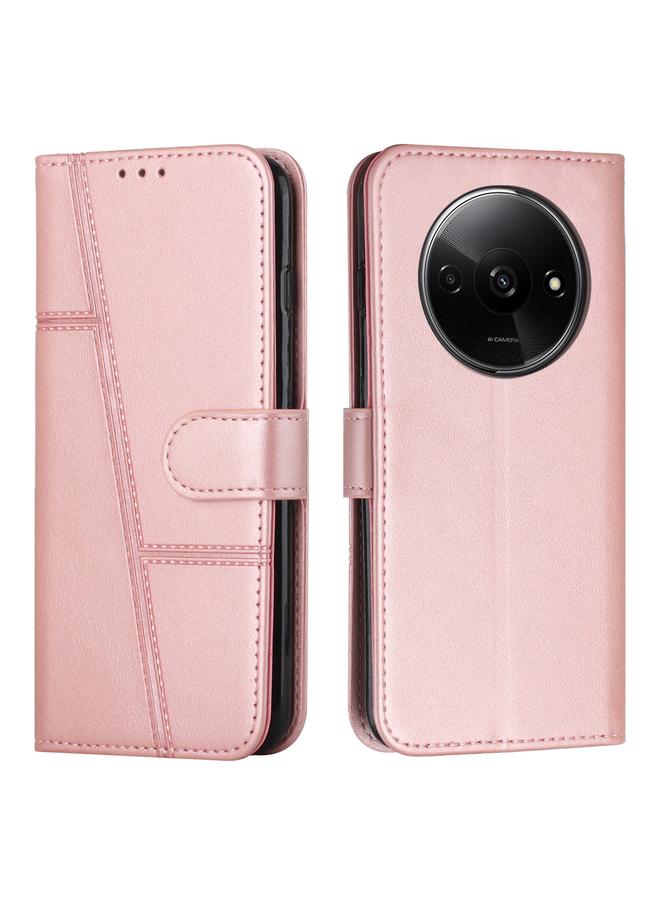 Case For Xiaomi Redmi A3 Stitching Calf Texture Buckle Leather Phone Case