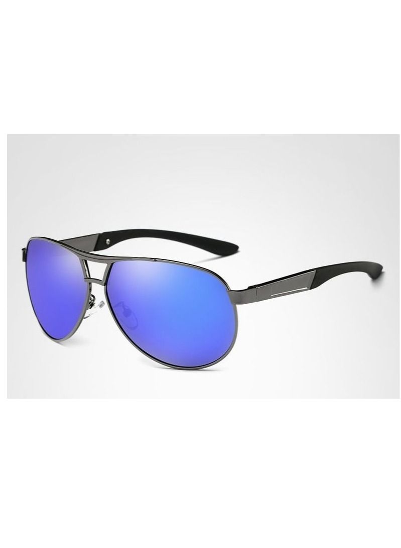 HDCRAFTER Men's Full Frame Polarized UV400 Pilot Frame Sunglasses  - Image 1