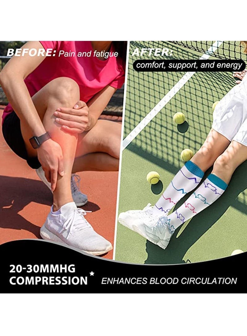 KASTWAVE Compression Socks for Women Men Circulation 15-20 mmHg Best Support for Athletic Running Cycling Nurses Travel (8 Pairs) - Image 3