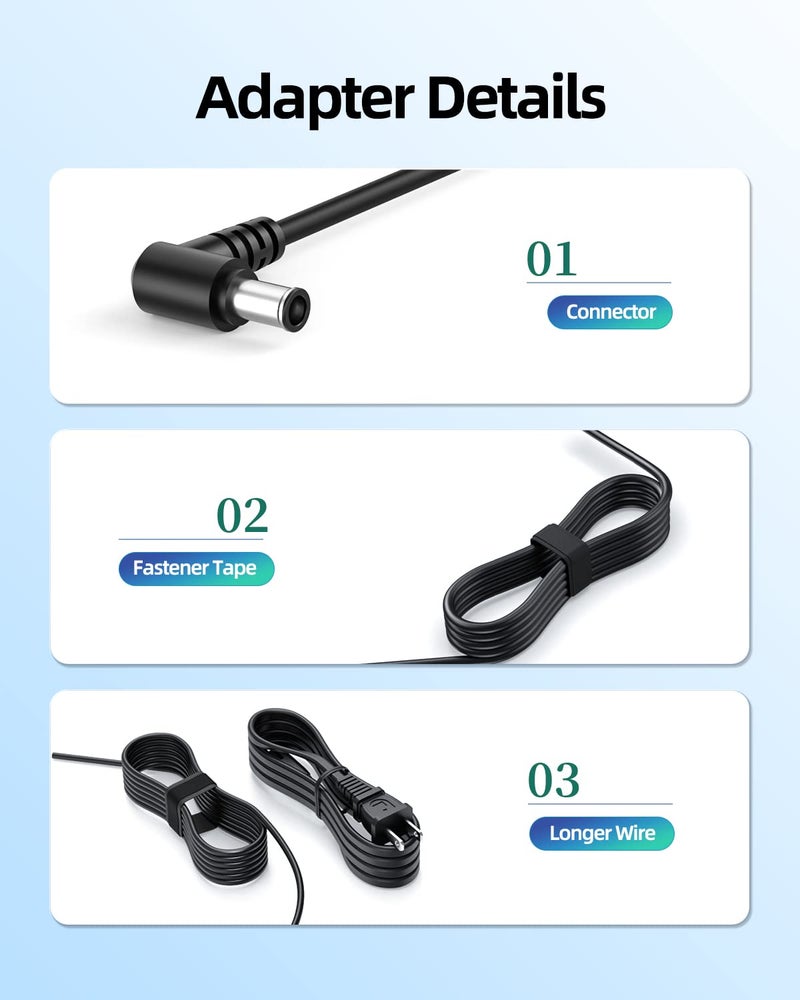 Superer شاحن تيار متردد معتمد UL بجهد 19 فولت مناسب لشاشة LG LED LCD بحجم 32 بوصة 32MA70HY-P 32MA68HY-P 32MP58HQ-W 32ML600M-B 32MP58HQ-P 32QK500-W 32GK650F-B 32LH570B - Image 4