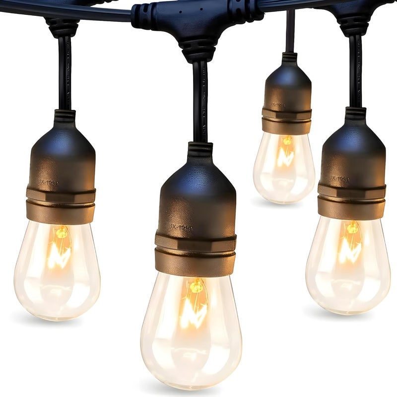 Outdoor String Lights 10M with 20 G45 LED Bulbs – IP65 Waterproof Decorative Festoon Lighting - Image 1