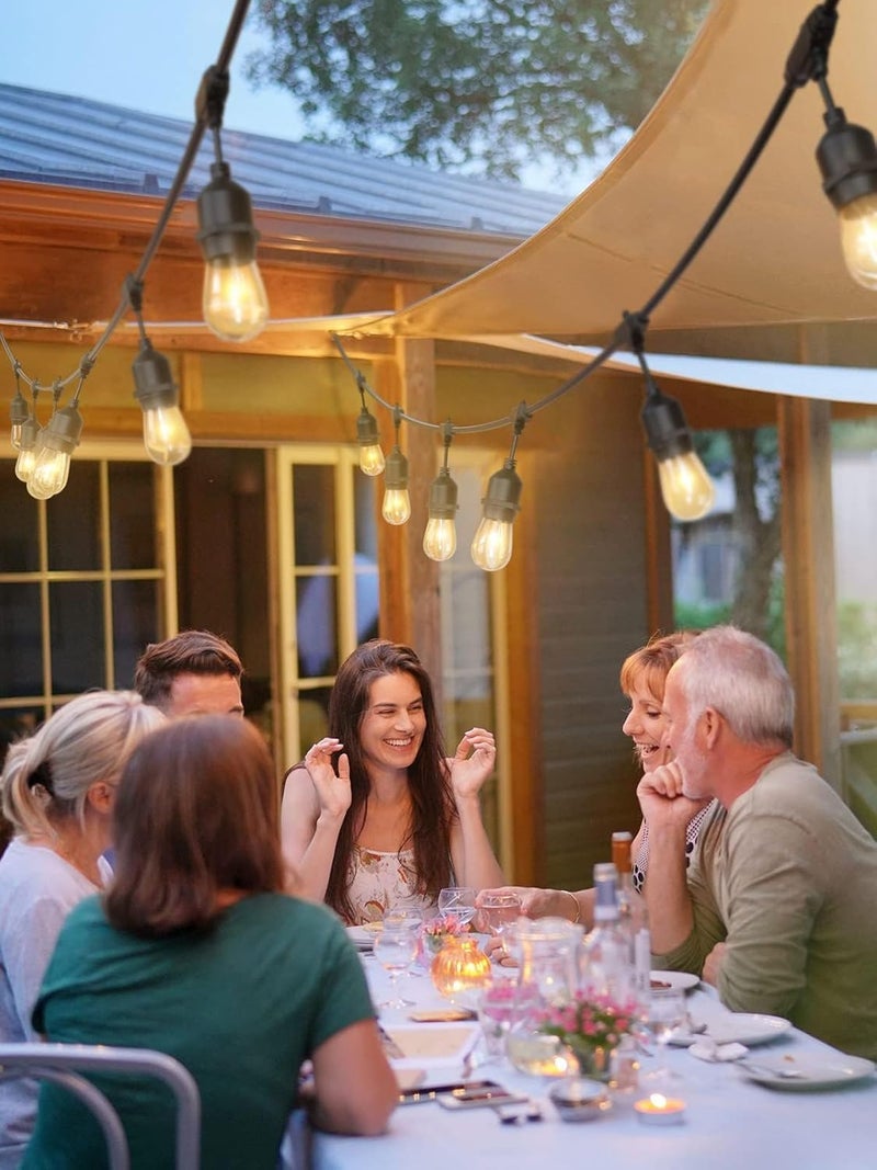 Outdoor String Lights 10M with 20 G45 LED Bulbs – IP65 Waterproof Decorative Festoon Lighting - Image 5