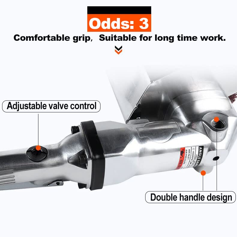 YPCOO 7-Inch Pneumatic Sander Heavy Duty Wet Air Sander/Polisher,Lightweight at 5.47 lbs,Adjustable Speed Up to 2500rpm Pneumatic Polisher Hand Sanding Tool - Image 4