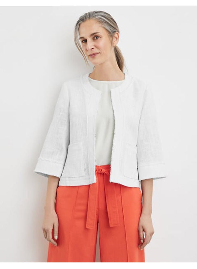 GERRY WEBER Blazer jacket with fringed edges  - Image 3
