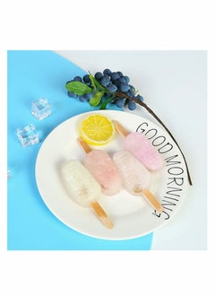 Y&D 2 Pack Popsicle Molds, 4 Cavities Homemade Ice Pop Molds Silicone for Kids, DIY with 50 Wooden Sticks  - Image 5
