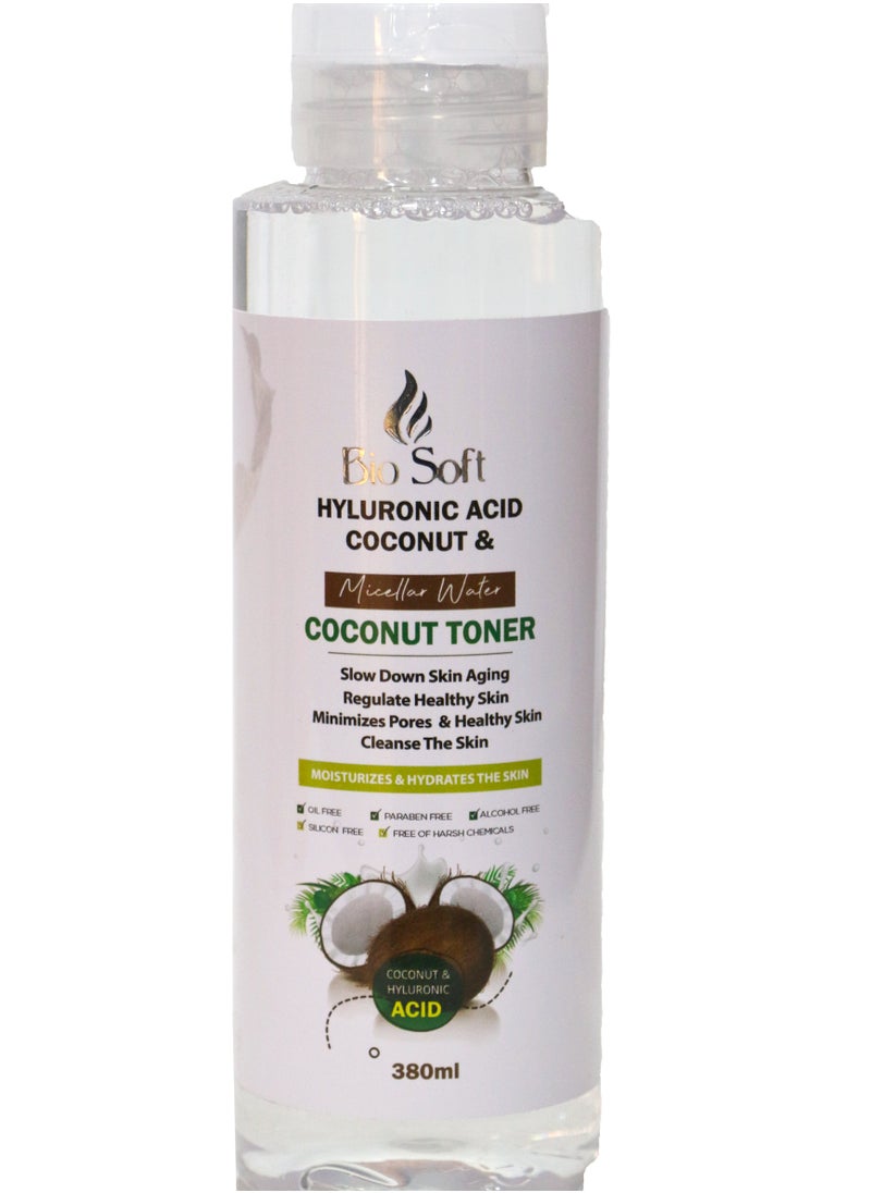 Bio Soft Bio Soft Hyluronic Acid & Coconut Micellar Water 380 ML  - Image 1