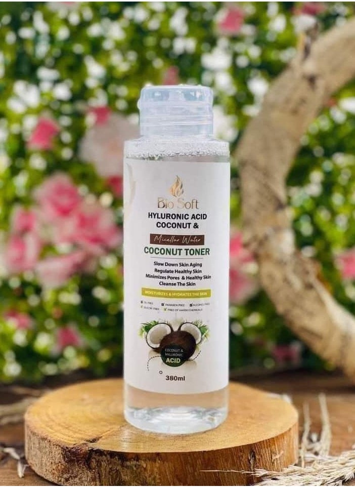 Bio Soft Bio Soft Hyluronic Acid & Coconut Micellar Water 380 ML  - Image 2