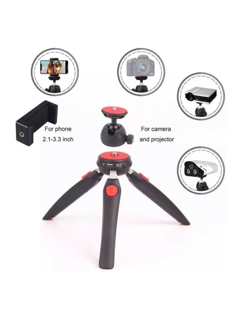 Jmary Mini Tripod for Camera and Phone Tabletop Small Phone Tripod Mount for GoPro iPhone Cell Phones Webcam Projector Compact DSLR Hand Desktop Camera Tripod Stand Table - Image 4