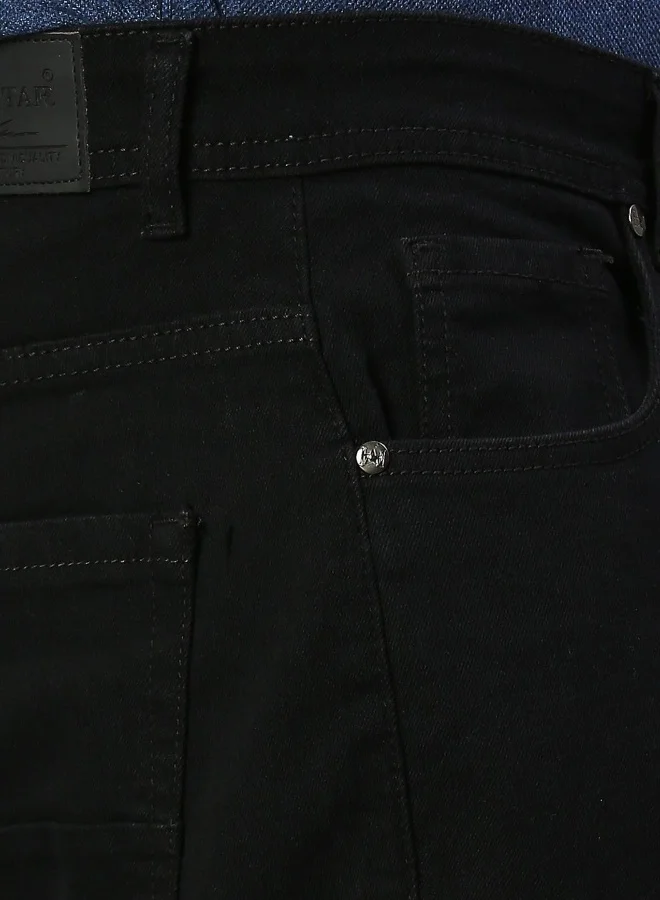 HIGH STAR Men Black Bootcut Stretchable Cotton Jeans