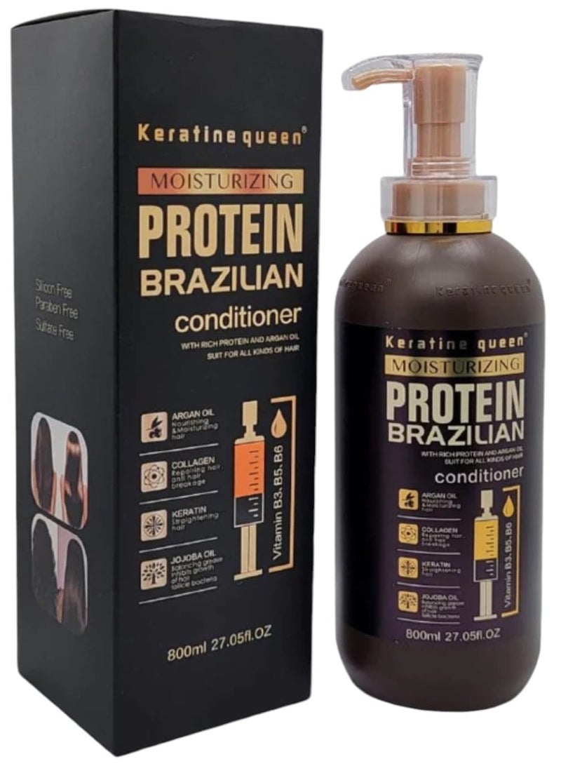 Keratine queen Moisturizing Protein Brazilian Conditoner 800ml - Image 1