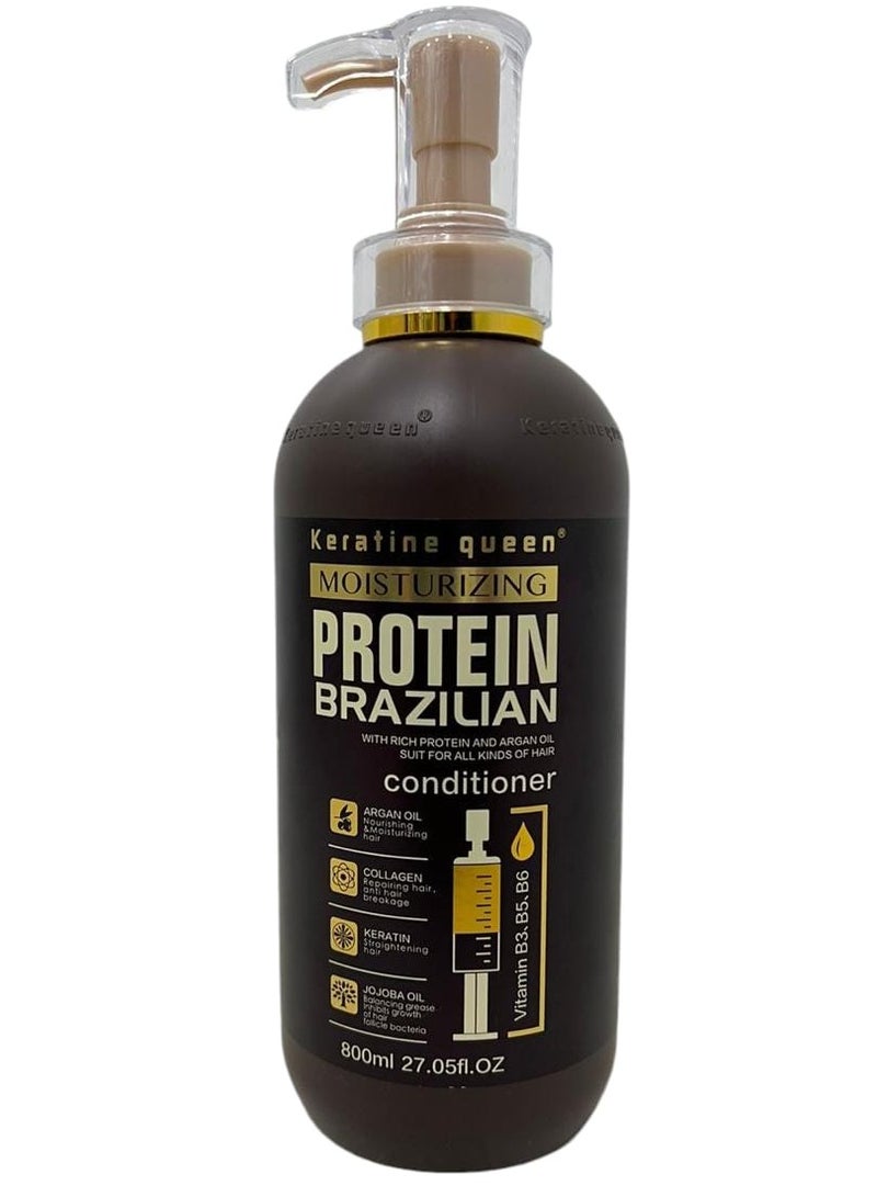 Keratine queen Moisturizing Protein Brazilian Conditoner 800ml - Image 3