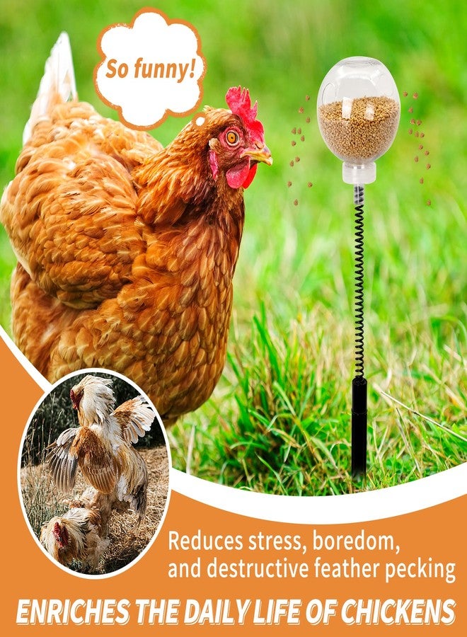 Achicklead Chicken Peck Toy，Interactive Slow Feed Release Toy for Foraging，Chicken Swing Feeder Coop Accessories Reduce Boredom and Feather Pecking for Hens, Geese, Ducks, Turkeys - Image 2