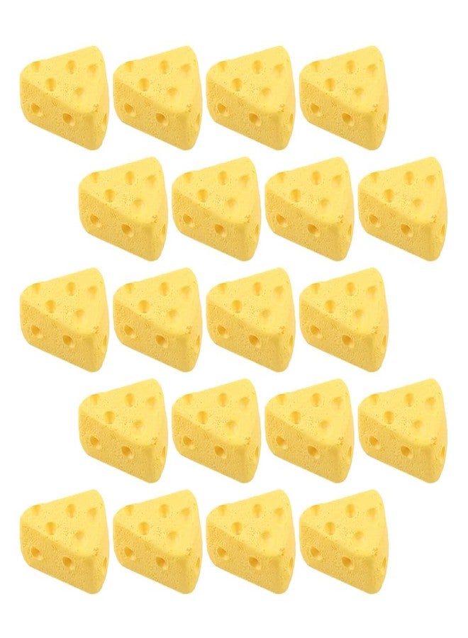 TOYANDONA 100 Pcs Miniature Kitchen Food Cheese, Artificial Cheese Models Simulation Triangle Cheesecake Food Figurines Mini Food DIY Decor Ornament for Dollhouse Decoration - Image 1