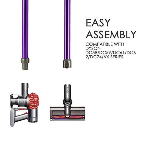 Vacuyahu Replacement Wand Extension Tube for Dyson V6 /DC62/DC74 Models,Quick Release Wand Accessories Compatible with Dyson Cordless Stick Vacuum Cleaner of DC58/DC59/DC61/V6 Series (Purple) - Image 4