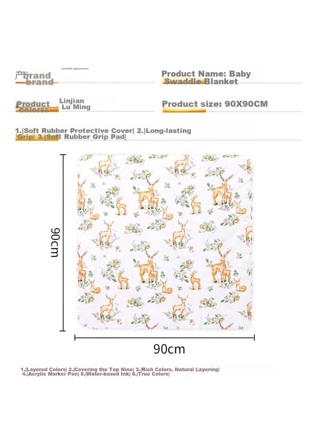 Babyface Tongyan Baby Swaddle, Newborn Swaddling Cloth, Baby Bamboo Constant Temperature Swaddle, Warm Winter Style, Linjianluming, 90*90cm - Image 3