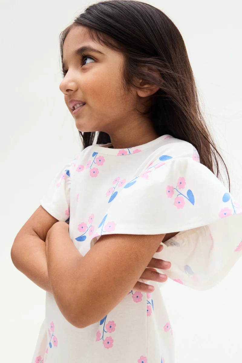 H&M Flutter-sleeved cotton dress