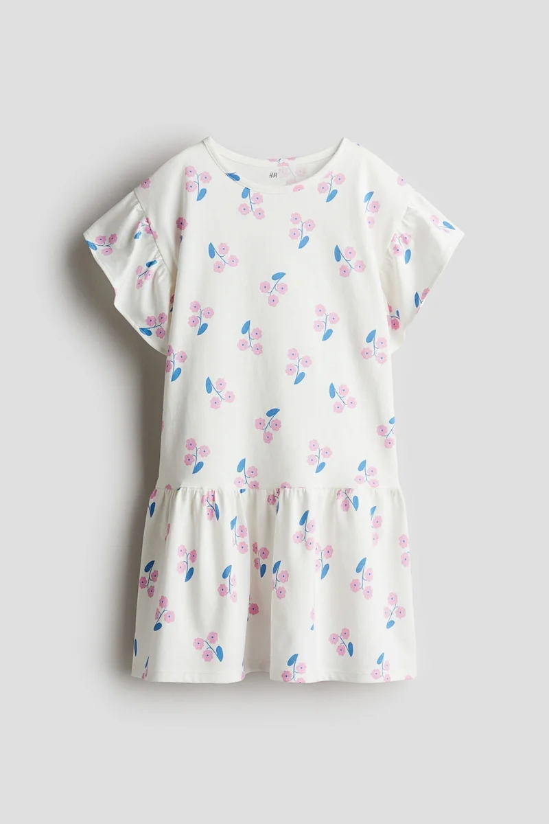 H&M Flutter-sleeved cotton dress