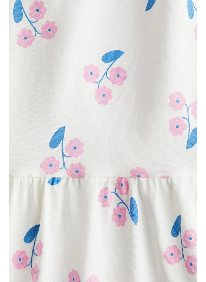 اتش اند ام Flutter-sleeved cotton dress