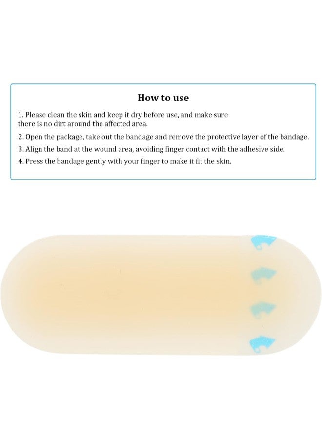 klarako Blister Bandages, Waterproof Hydrocolloid Bandages for Foot, Recovery Blister Pads, Hydrocolloid Seal Adhesive Bandages for Fingers, Toes, Ultra-Thin(25 * 65mm strip) - Image 3