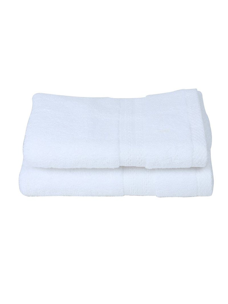 BIANCA Ultra Soft Zero Twist 100 Cotton Towel 2pc Hand Towel Paradiso Super Absorbent Fluffy AeroCore Organic Technology for Men Women Gym Kitchen SolidWhite - Image 2