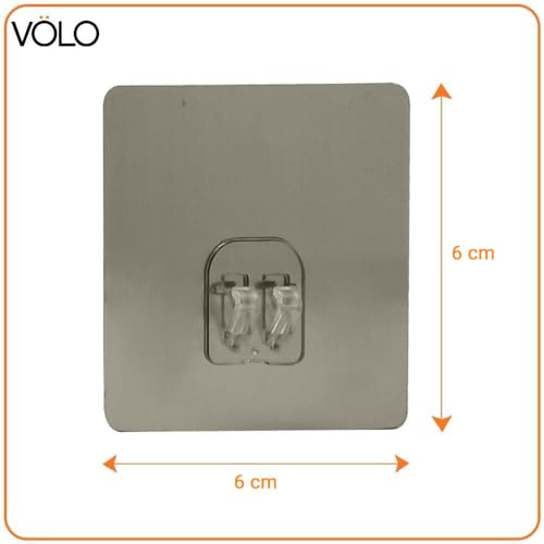 VOLO Magic Adhesive Sticker for Bathroom Self Corner Shelves Pack of 8 Pcs (Size- 6x6 cm) - Image 3