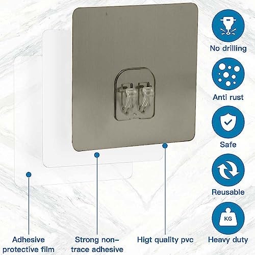 VOLO Magic Adhesive Sticker for Bathroom Self Corner Shelves Pack of 8 Pcs (Size- 6x6 cm) - Image 4