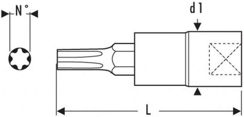 EXPERT E031923 Bit Socket for TORX Screws T45 - Image 2