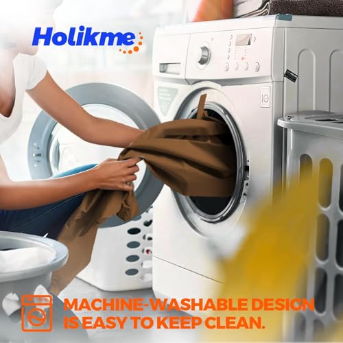 Holikme Two-Sided Door Draft Stopper Weather Stripping Window Breeze Blocker Adjustable Door Sweeps, Brown - Image 5
