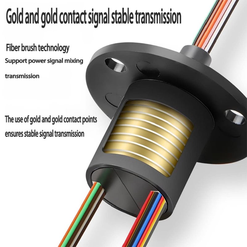QL-LINRUN Slip Ring Electrical Slip Ring Motor Slip Ring Rotating Connector Slip Ring Electrical Connector Slip Ring Connector 3 Wires 10A Diameter 22mm - Image 5